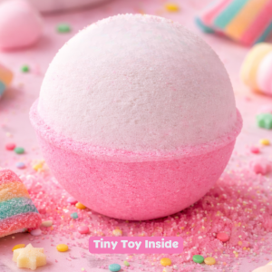 Foaming Fizzing Bath Bomb β Pink & White (45g)